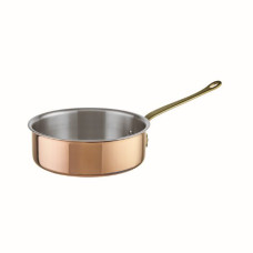 Teća plitka sa drškom bakar P15508